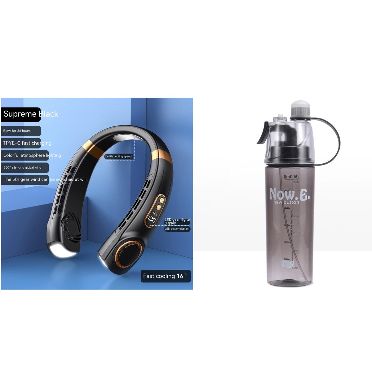 Ultra Quiet 5000mAh Bladeless Neck Fan by GoFansGear