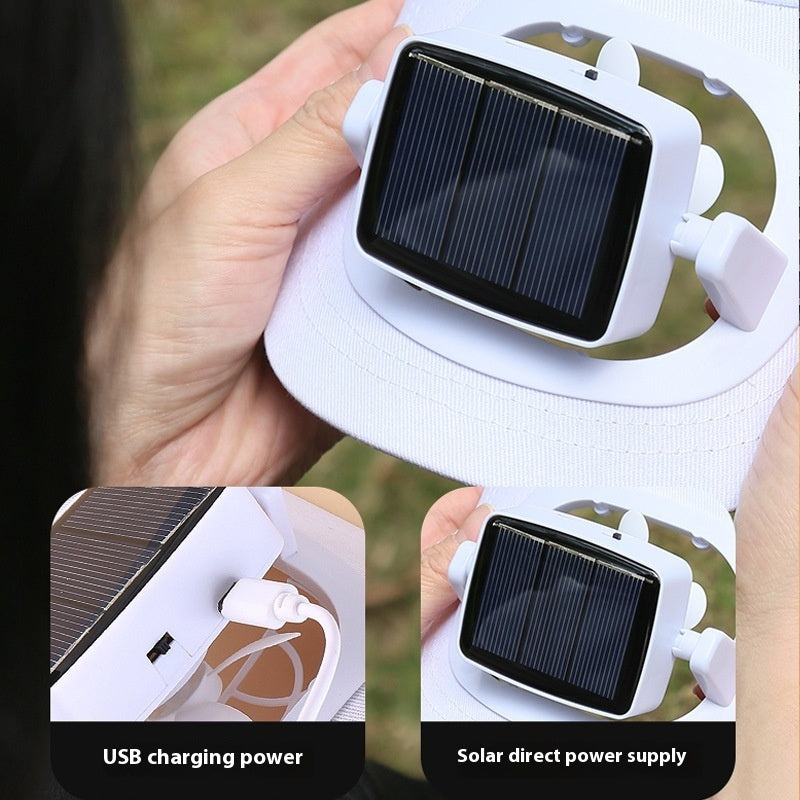 Hat With Fan Solar Charging Sun Protection
