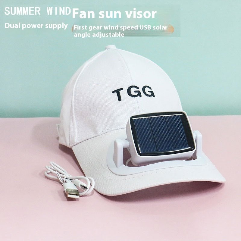 Hat With Fan Solar Charging Sun Protection